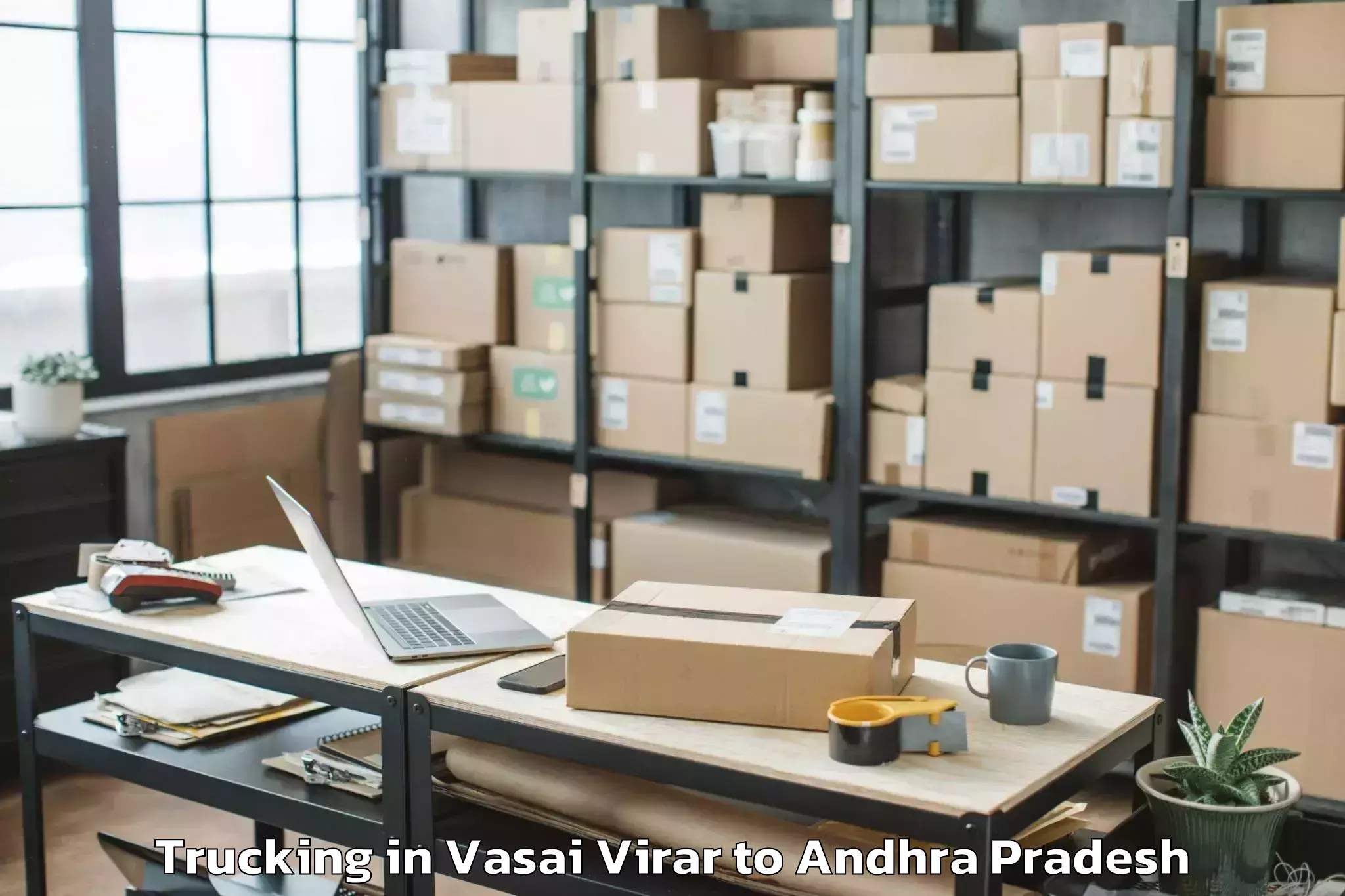 Leading Vasai Virar to Vijayawada Airport Vga Trucking Provider